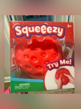 NEW Squeeezy Strawberry by Sunny Days squish Toy